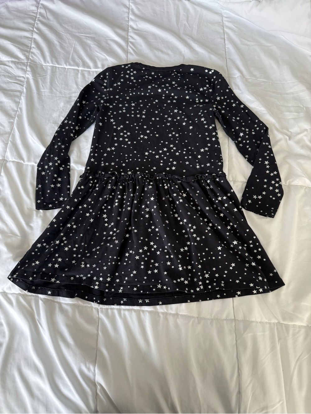 BCBGirls Black Star-Print Long Sleeve Dress
